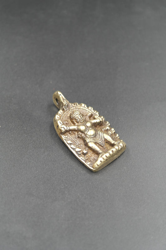 Kaal Bhairav Brass Pendant | The Fierce Lord of Time & Supreme Protector