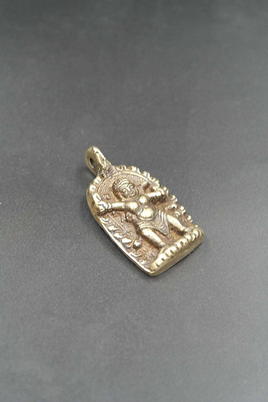 Kaal Bhairav Brass Pendant | The Fierce Lord of Time & Supreme Protector