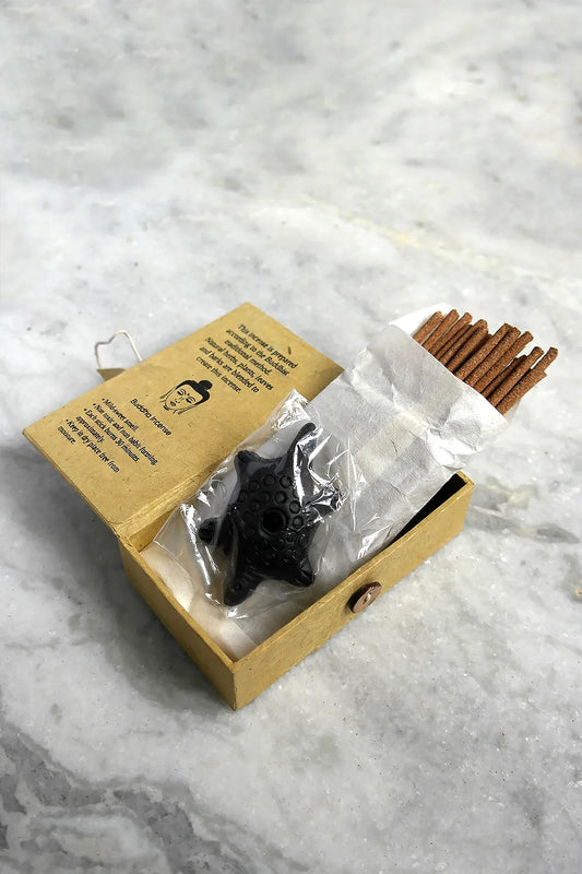 Tibetan Red Sandalwood in Lokta Box - Vajracrafts