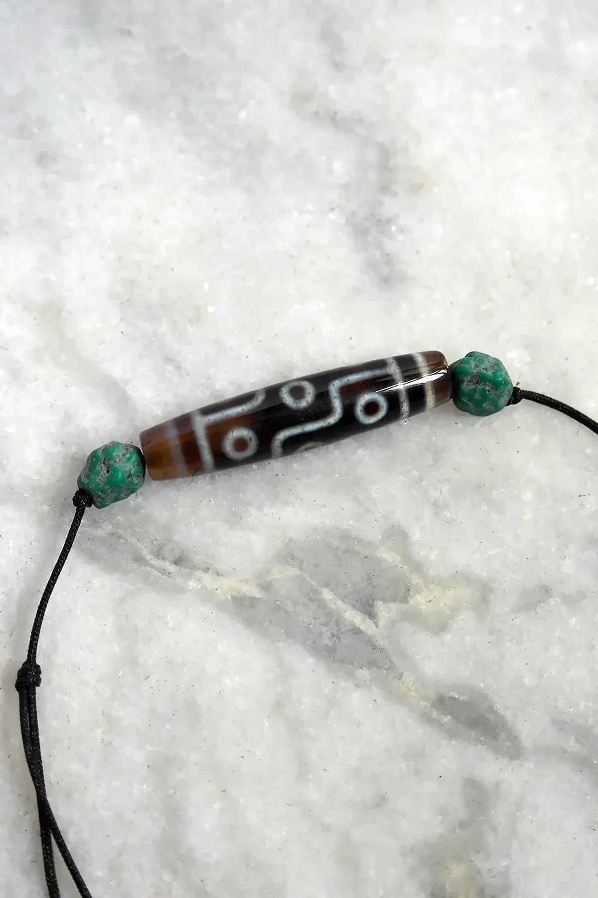 Tibetan Buddhist Nine Eyed Agate Dzi Beads with string - Vajracrafts