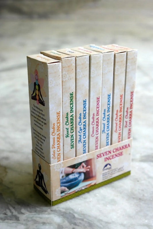 Set of 7 Tibetan Seven Chakra Incense Sticks collection - Vajracrafts