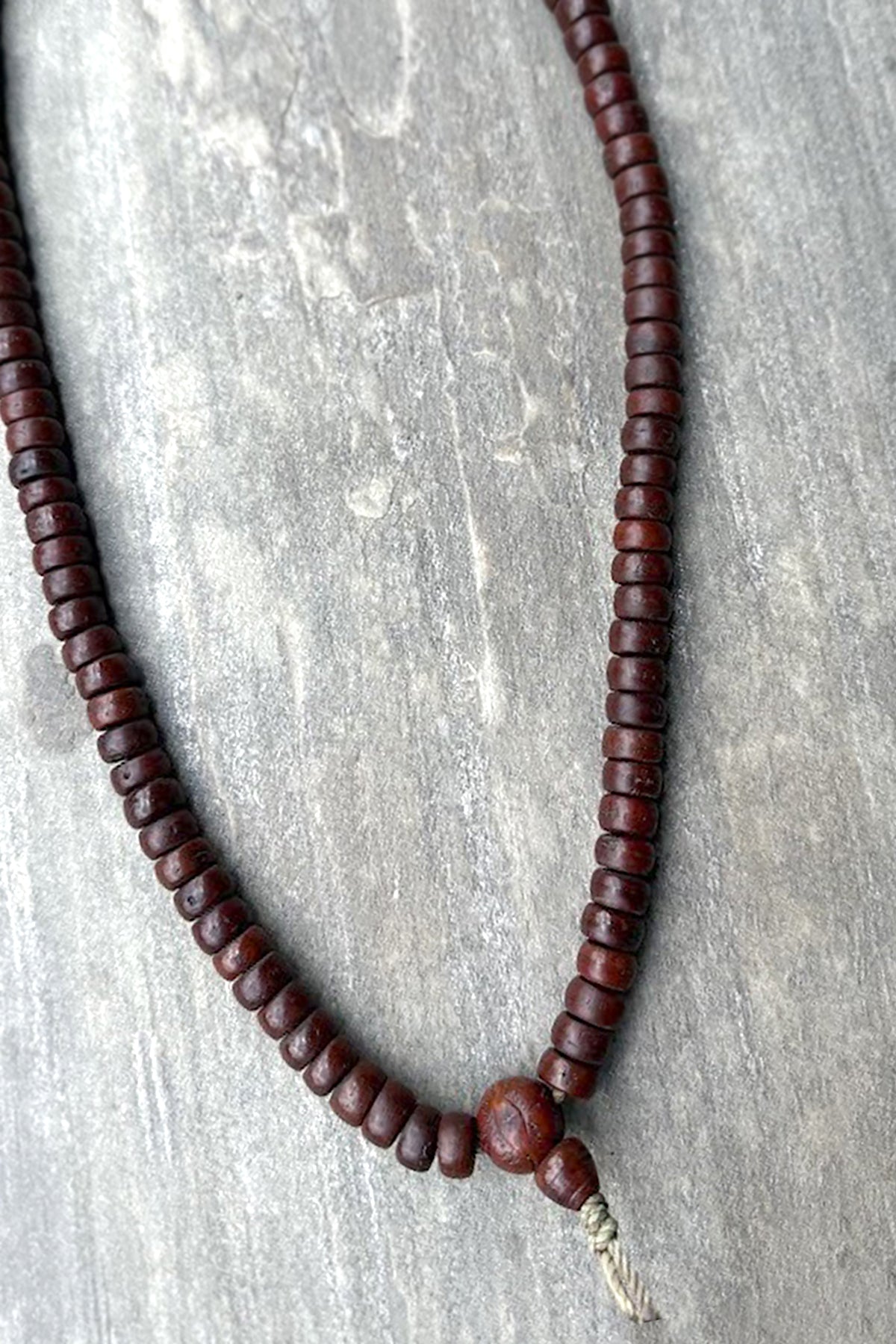 Buddhism Buddha Chitta, carved Dark Bodhi Beads Prayer Mala 12mm - Meditation Mala