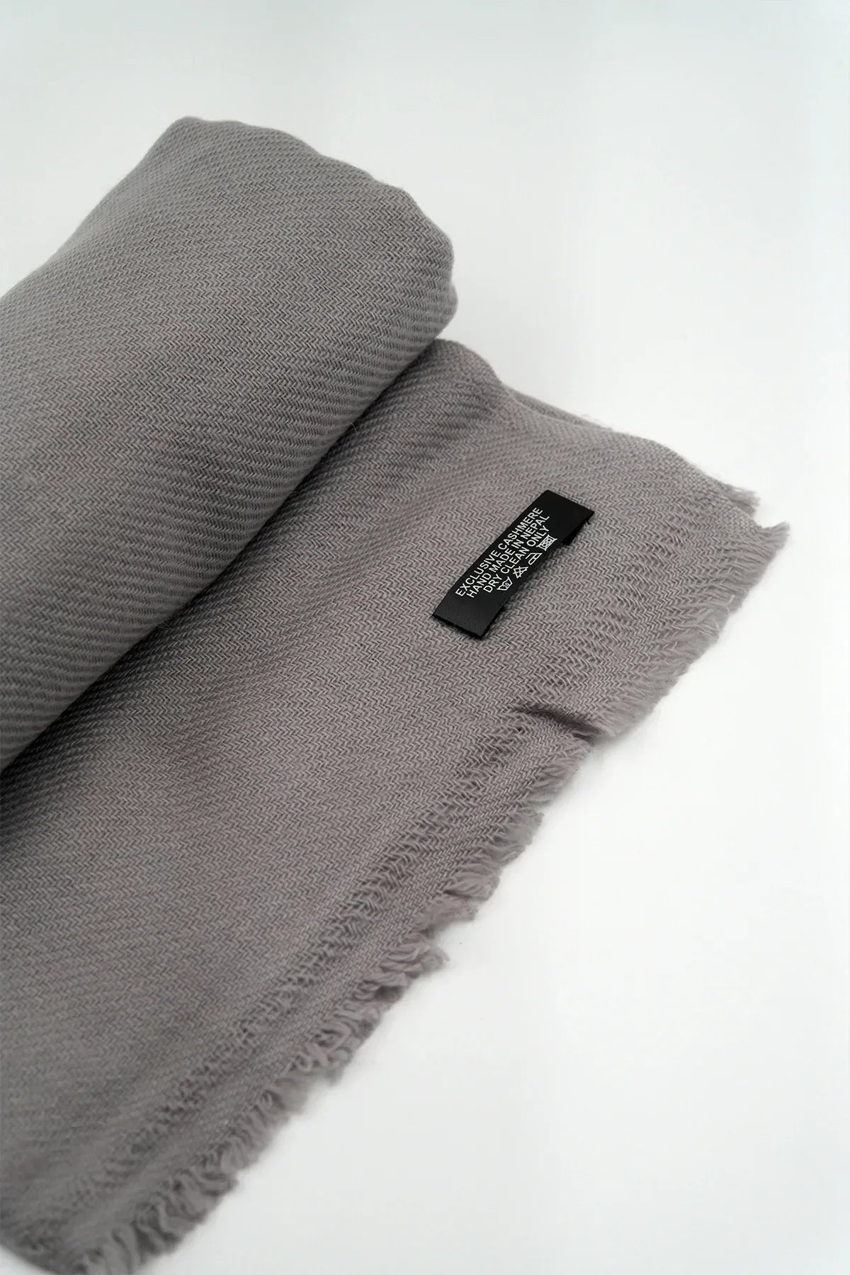 Light Grey Color Pure Pashmina Shawl - Vajracrafts