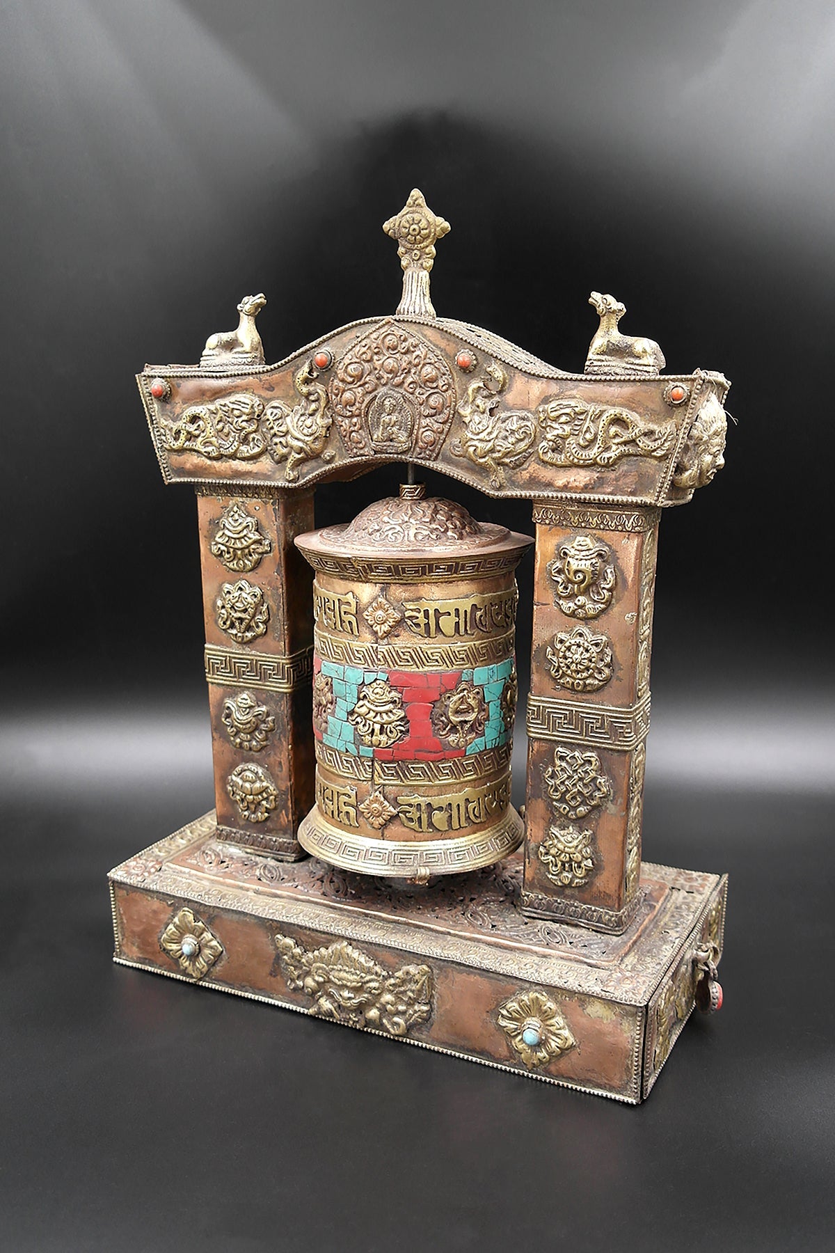 3 in 1 Potala Palace Design Prayer Wheel cum incense holder and burner