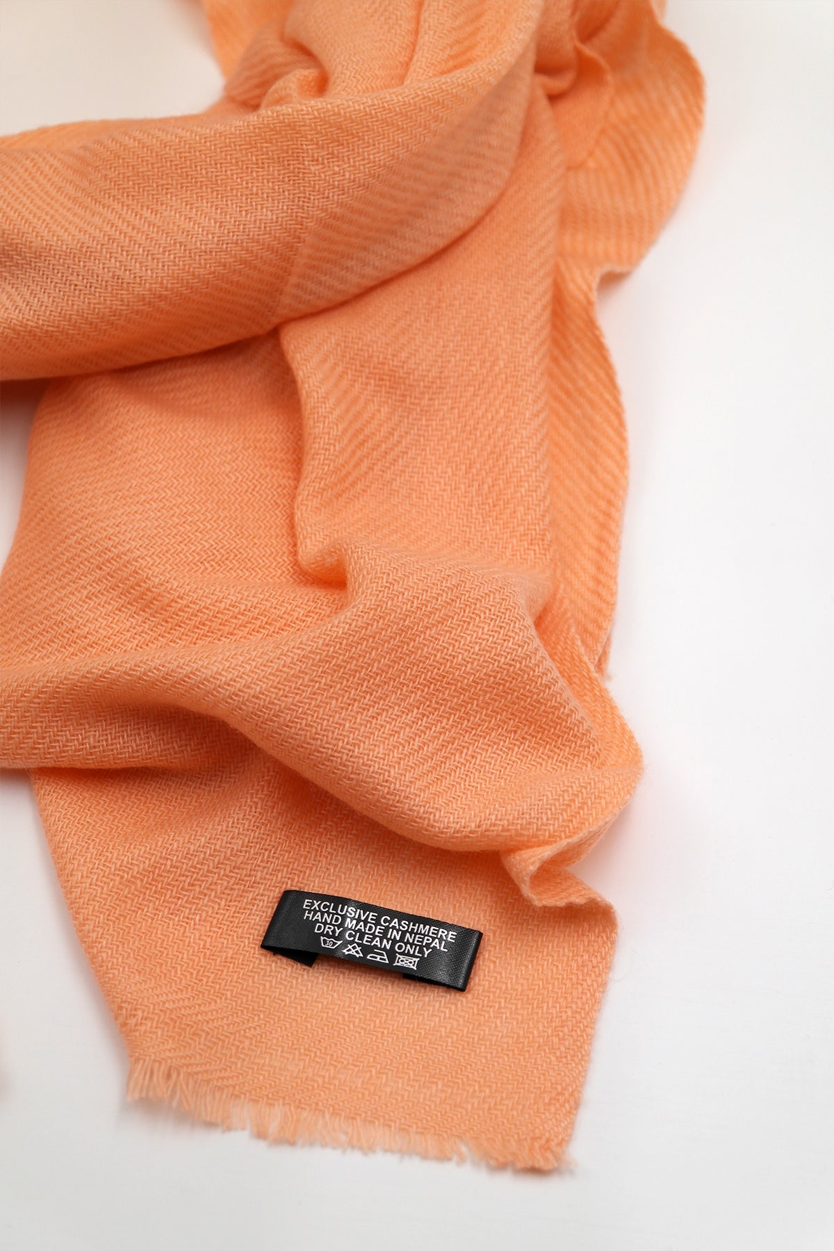 Pale Orange Pure Pashmina Shawls | Vajracrafts