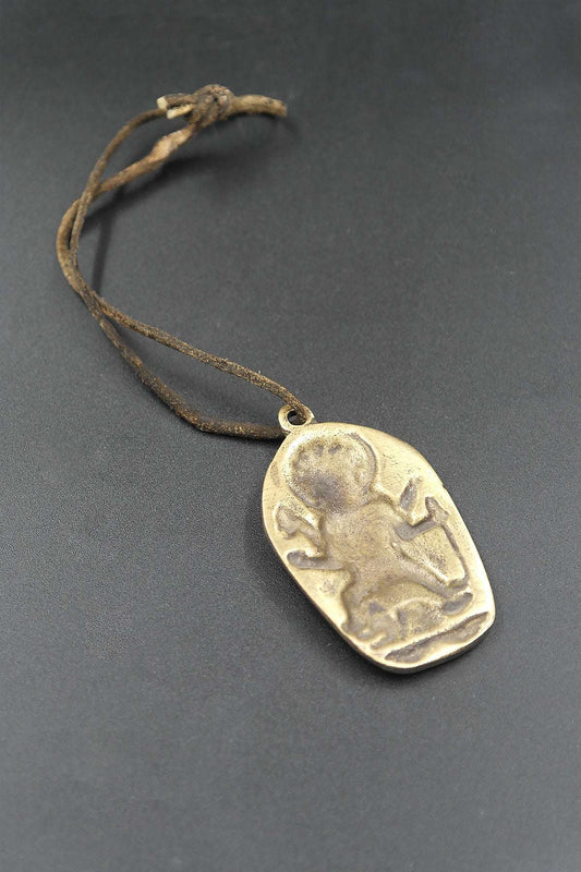 Solid Brass Maha Kali Pendant Necklace