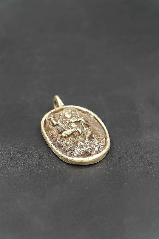 Handcrafted Nepalese Vajra Barahi Oval Pendant | Sacred Jewelry