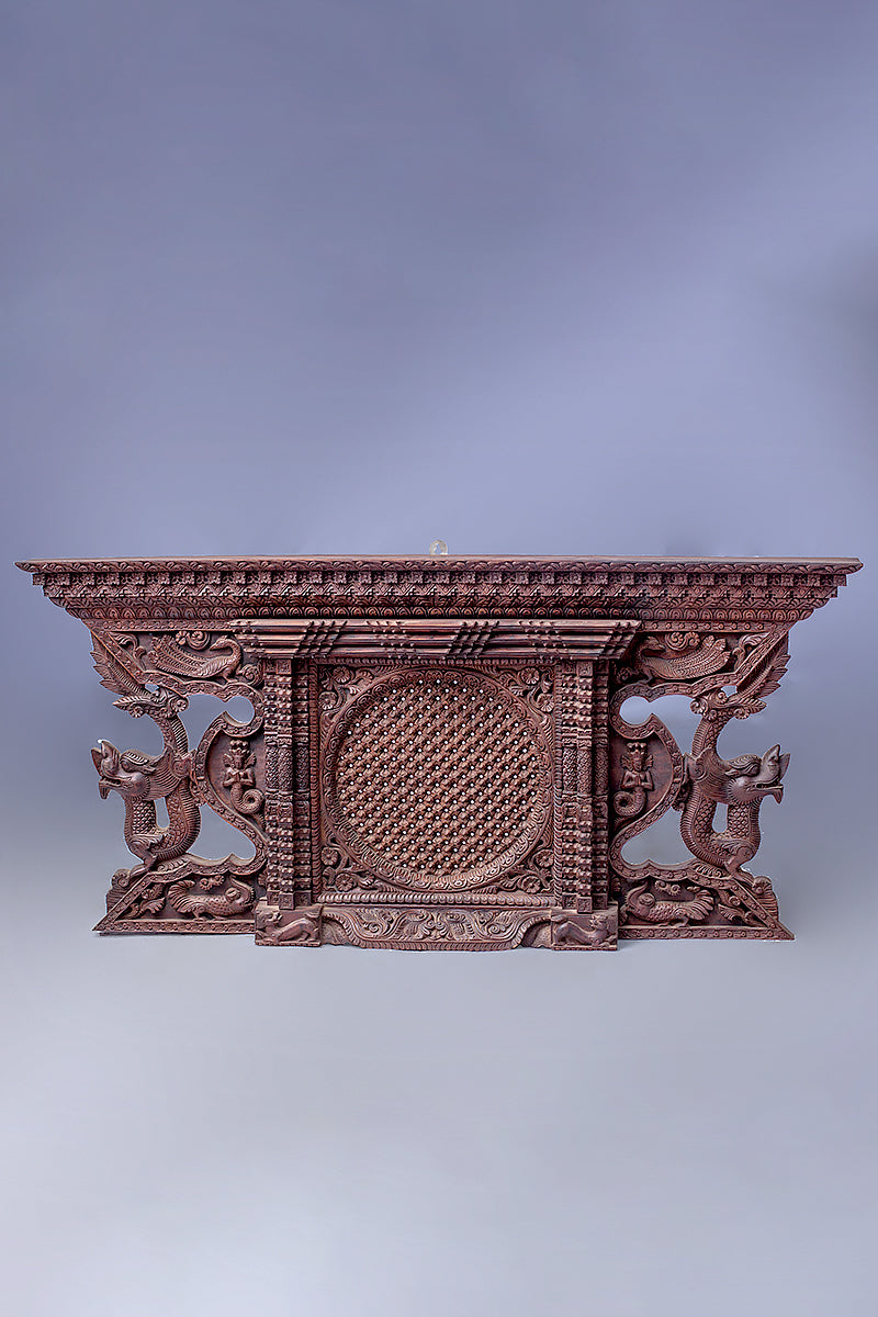 Beautiful Newari Handcrafted Wooden Eye Window, San Jhya, Aakhi jhyal | Vajracrafts