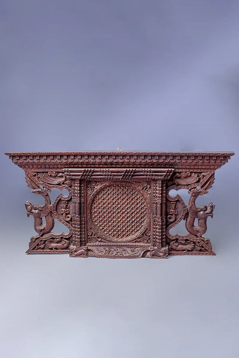 Beautiful Newari Handcrafted Wooden Eye Window, San Jhya, Aakhi jhyal - Vajracrafts