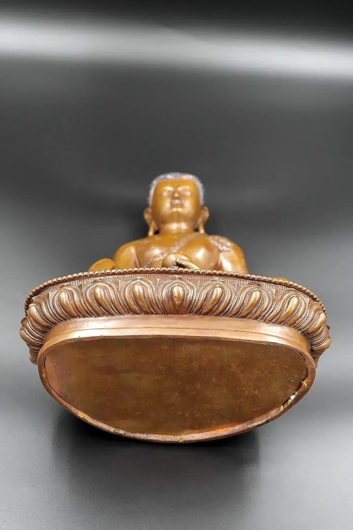 Nepalese Handcrafted Copper Antiqued Shakyamuni Buddha Statue 9" - Vajracrafts