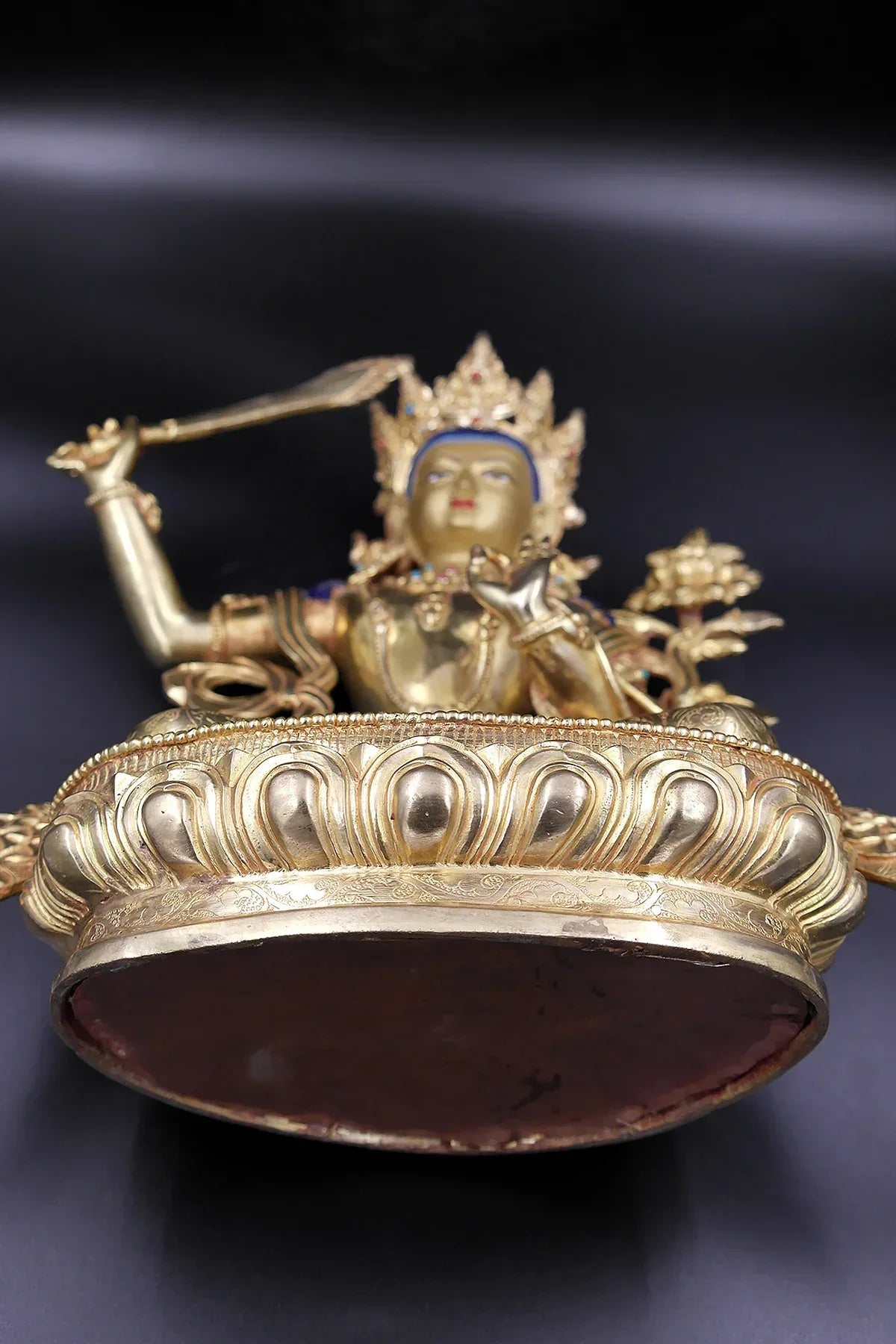 Manjushree Buddha Statue for Meditation, 11" - Vajracrafts