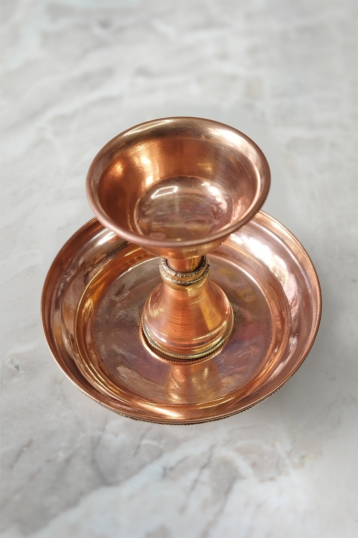 Copper Serkym Set, Hand Made Tibetan Buddhist Serkyem Copper Set 6" | Vajracrafts