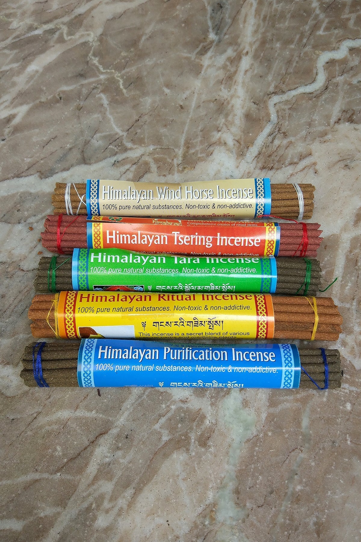 Set of 5 Mix Himalayan Incense Gift Set Handmade Incense Sticks, large | Vajracrafts