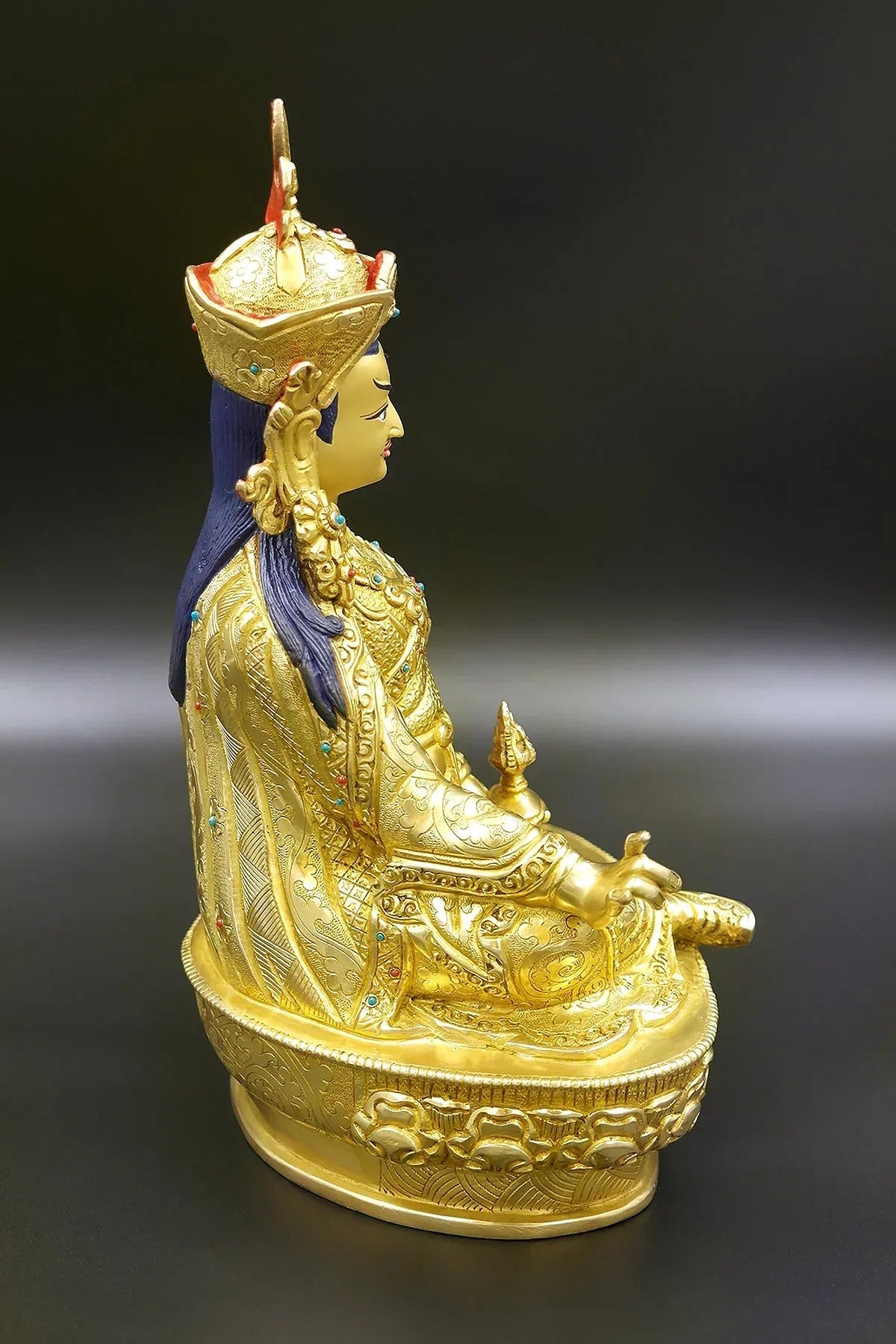 Guru Rinpoche Padmasambhava Statue Home Altar Zen Decoration Sculpture 9" - Vajracrafts