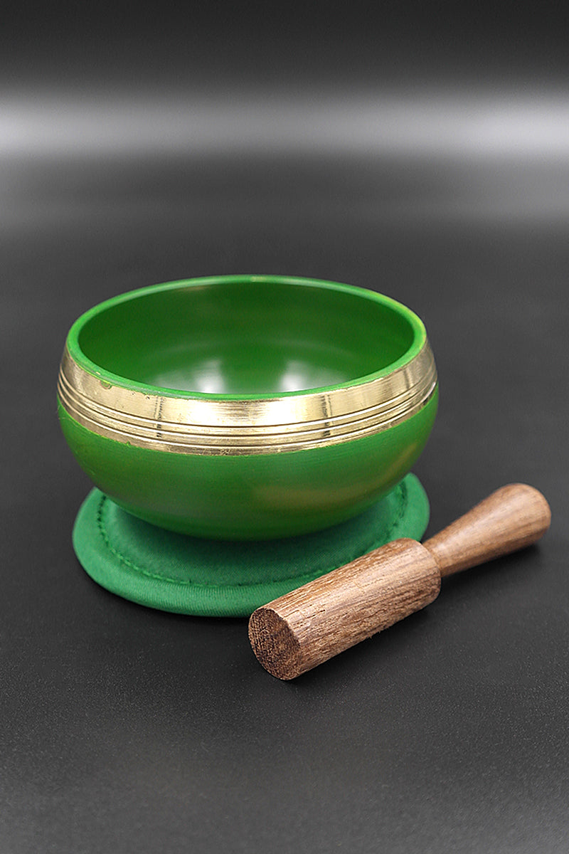 Heart (Anahata) Chakra Singing Bowl, Meditation Practice Bowl, 3.2" | Vajracrafts