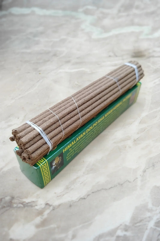 Himalayan Dolpo Kha Nyam Herbal Incense Sticks in Green, Tibetan Incense - Vajracrafts