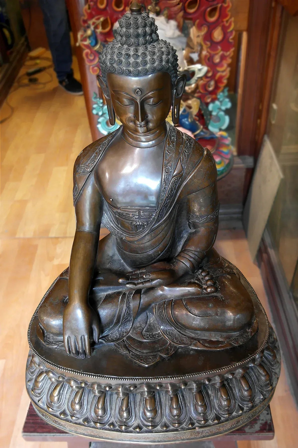 Shakyamuni Buddha Statue in double Lotus 25" - Vajracrafts