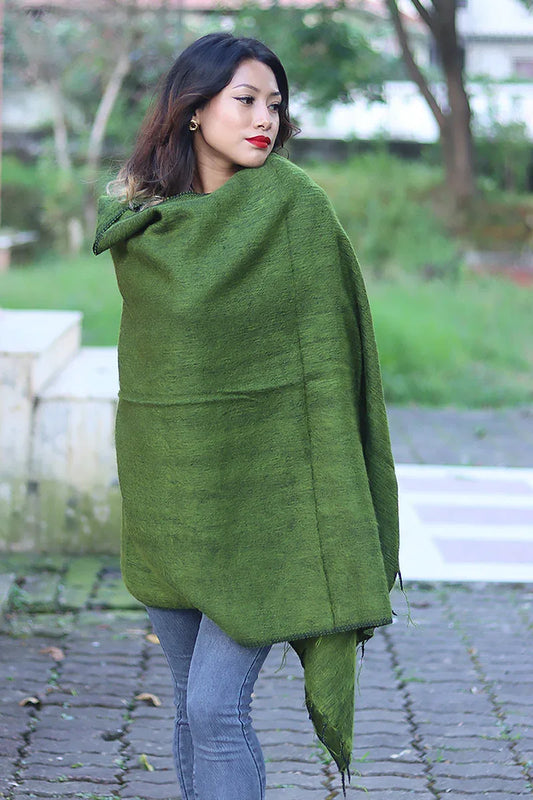 Yak Wool Shawl, Wrap Handmade in Nepal - Vajracrafts