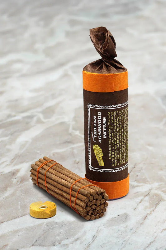 Ancient Tibetan Agarwood Incense sticks, 5" - Vajracrafts