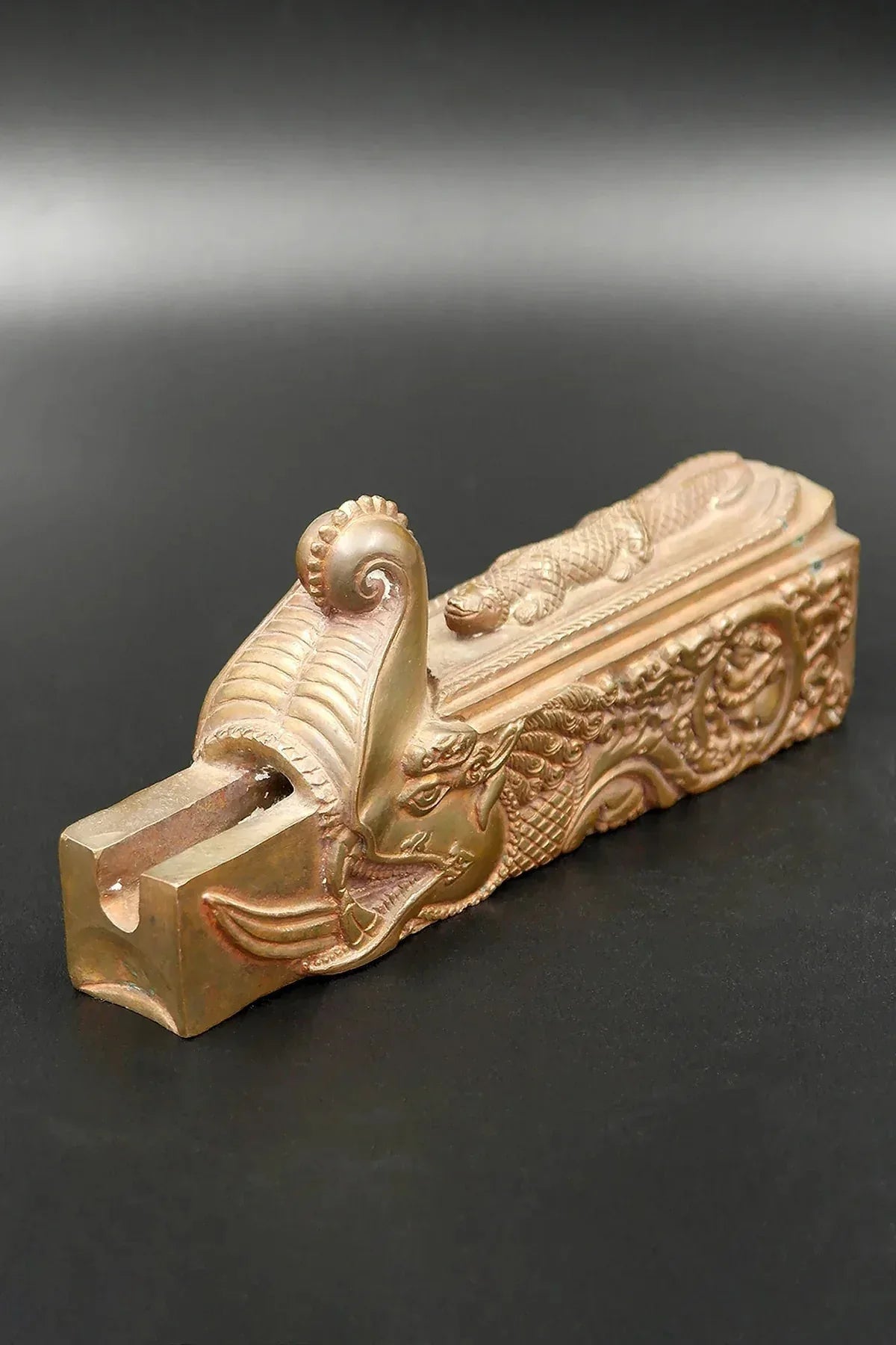 Nepalese Traditional Dhunge Dhara, Brass Water Spout Tap - Vajracrafts