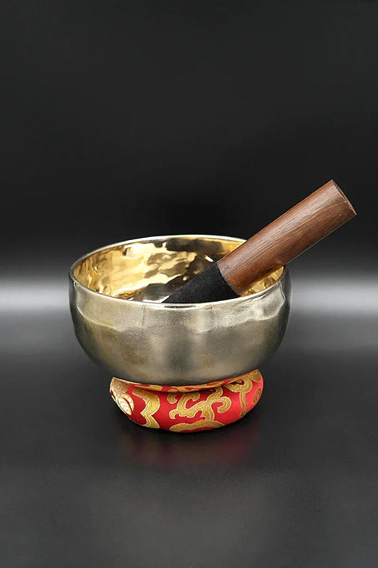 Traditional Singing bowls with ring cushion and mallet 5.5" - Vajracrafts