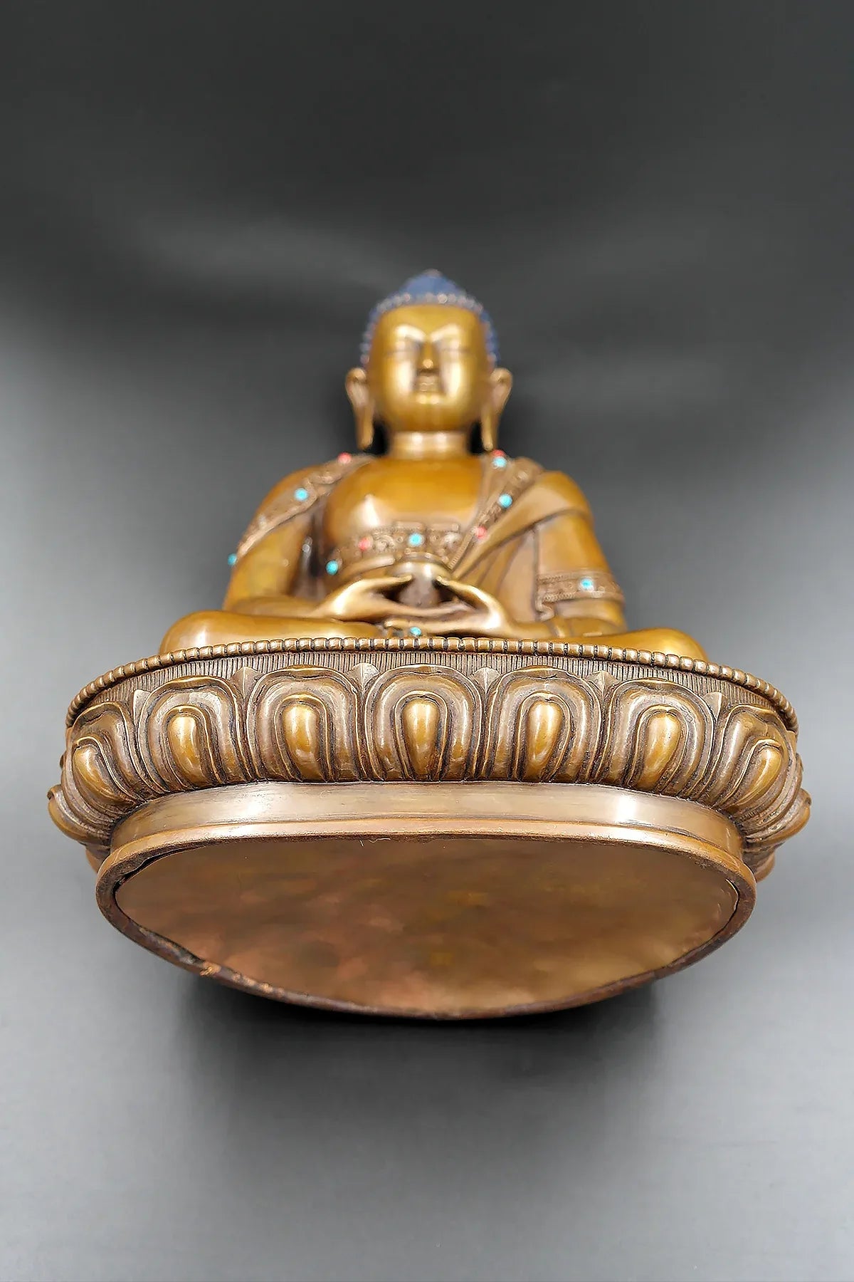 Tibetan Buddhist Deity Amitabha Buddha Seated on Pedestal 9" - Vajracrafts