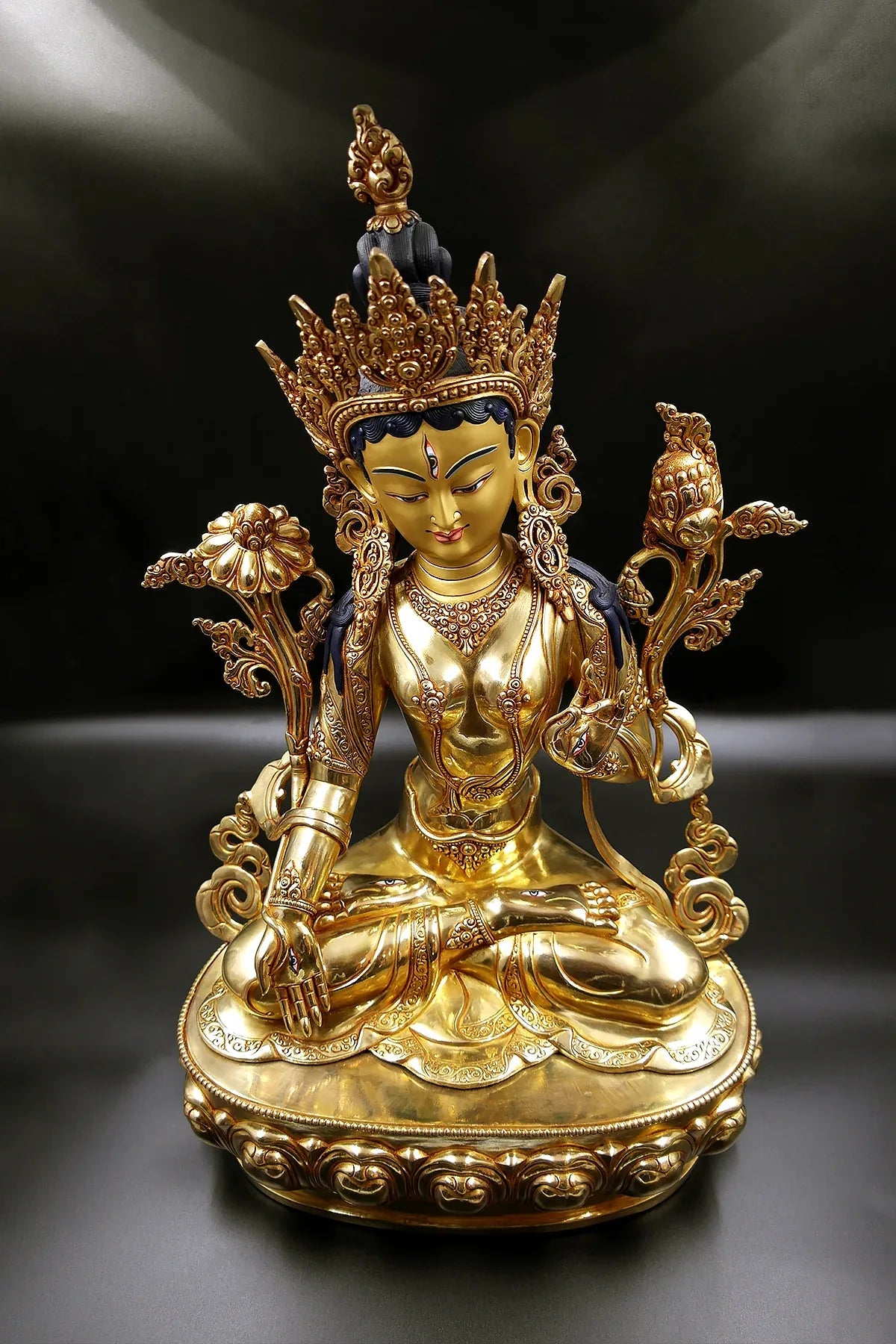 White Tara Statue | Handmade Tara Sculpture from Nepal 20" - Vajracrafts