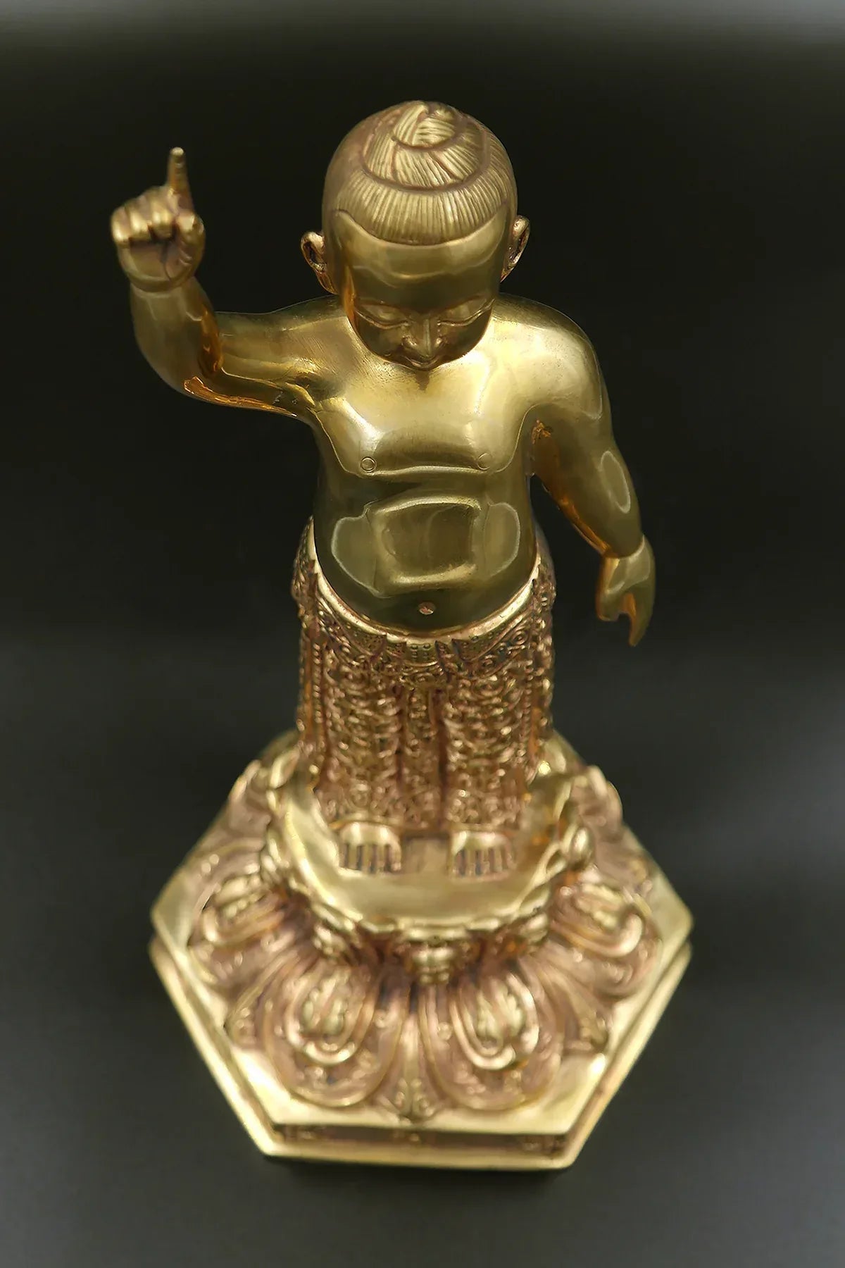 Standing Buddha Statue, Siddhartha Gautam Garden Sculpture 9" - Vajracrafts