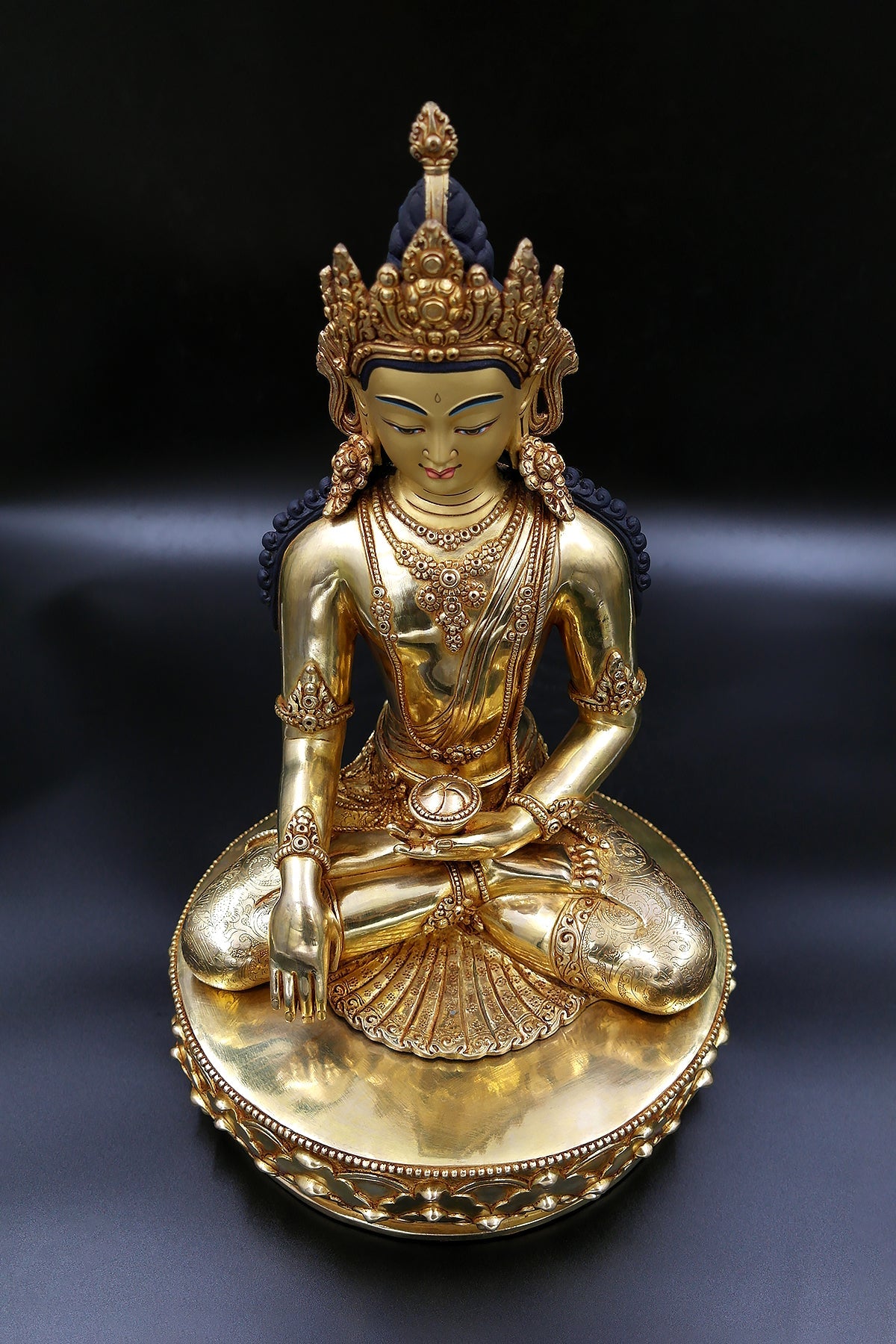 Crowned Shakyamuni Buddha Statue 12" | Vajracrafts