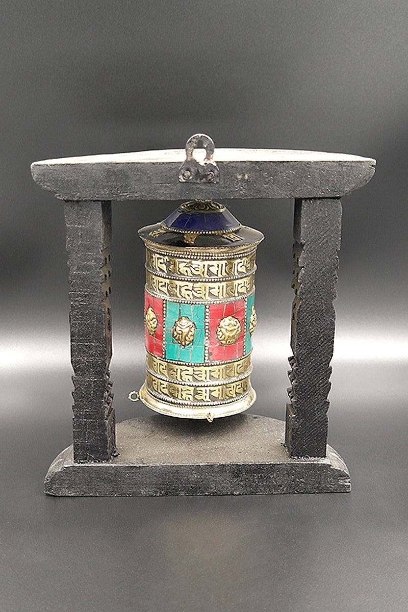 Auspicious Symbols Buddhist Prayer Wheel | Vajracrafts