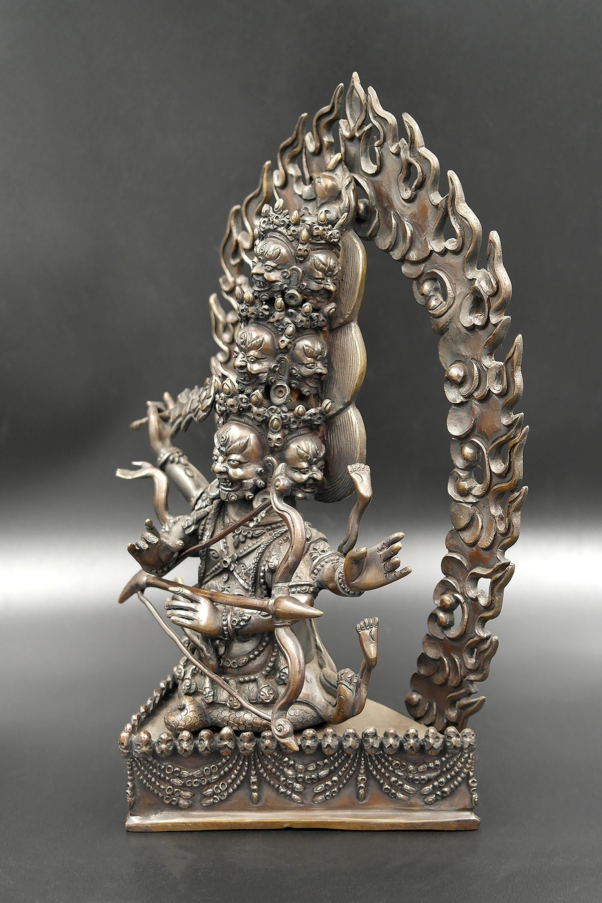 Tibet Nyingma 3 Protector Buddha Vajrasadhu Ekajati Rahula Bronze Stat | Vajracrafts