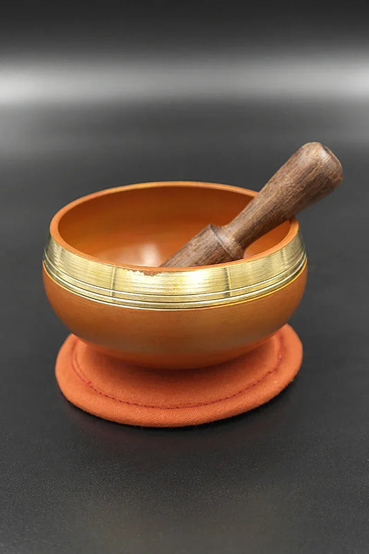 Sacral chakra (Svadhisthana) Chakra Singing Bowl, 3.2" - Vajracrafts