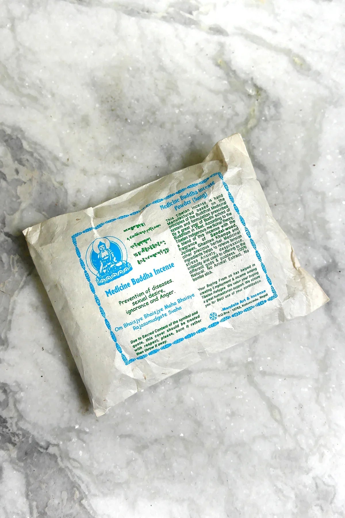 Tibetan Medicine Buddha Powder Incense, Sang - Vajracrafts