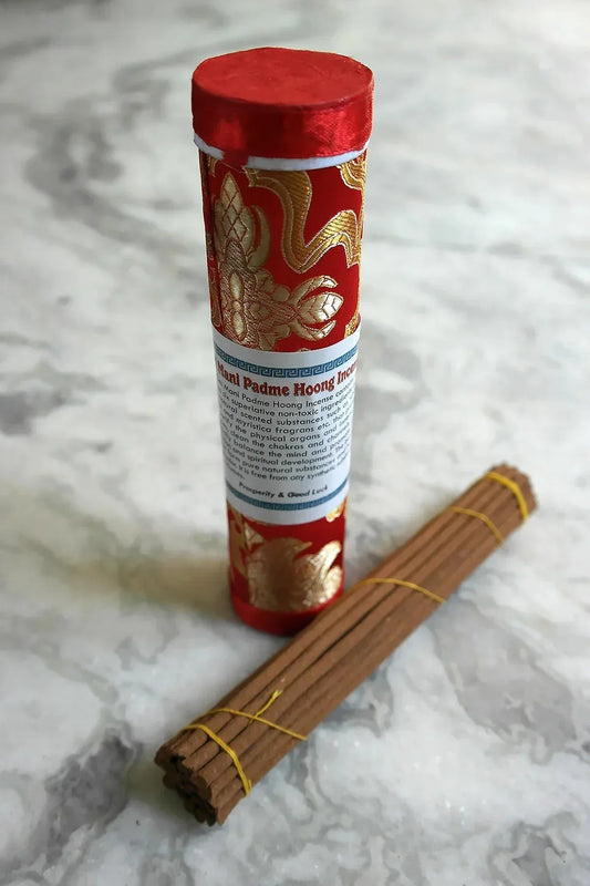 Om Mani Padme Hoong Incense in brocade pack - Vajracrafts