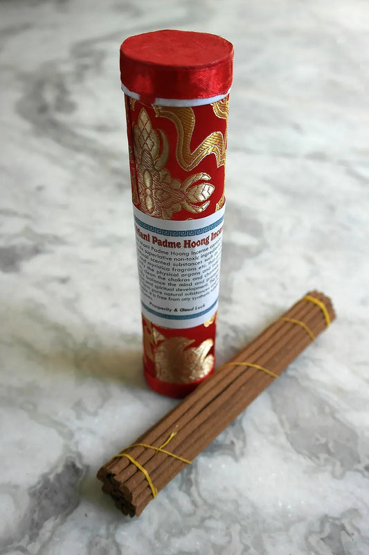 Om Mani Padme Hoong Incense in brocade pack - Vajracrafts