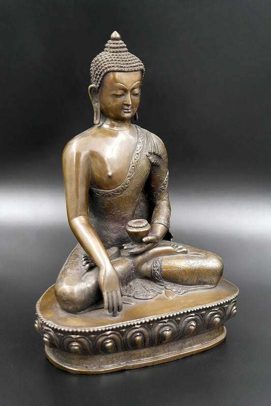 Bronze Nepalese Shakyamuni Buddha Statue, 8" - Vajracrafts