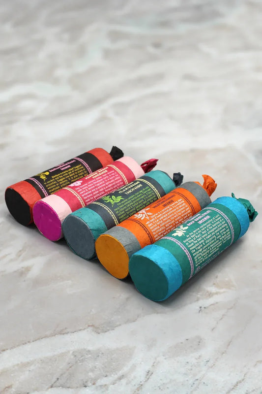 Tibetan Herbal Ancient Incense Series, Amber Resin, Valerian, Clarysage, Basil - Vajracrafts
