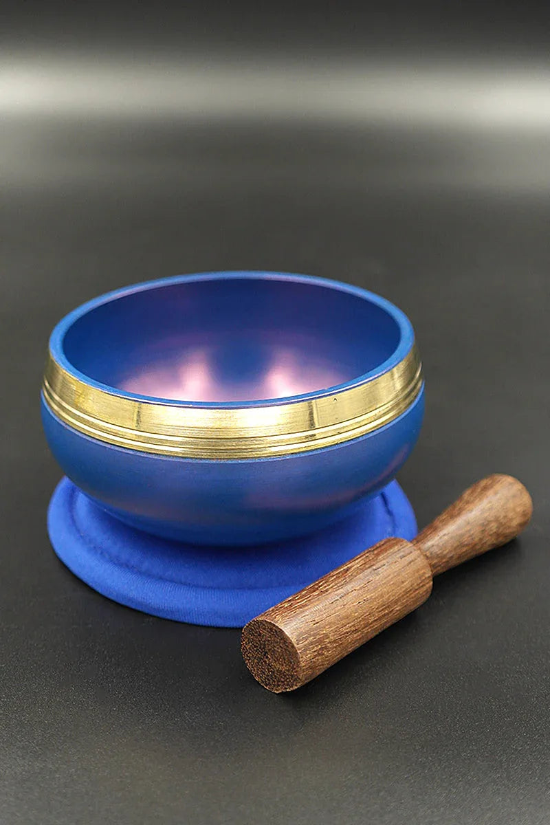 Third Eye Chakra (Ajna) Singing Bowl, Meditation Practice Bowl, 3.2" - Vajracrafts