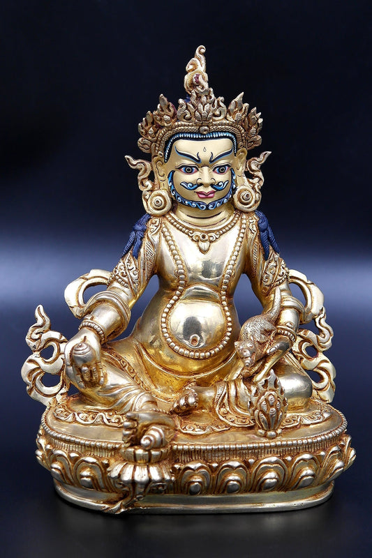Praying Tibetan Yellow Zambala Statue - Vajracrafts