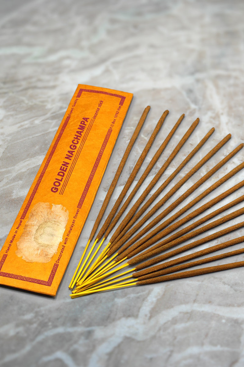 Golden Nag Champa Incense - DharmaShop
