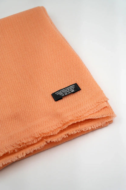Pale Orange Pure Pashmina Shawls - Vajracrafts