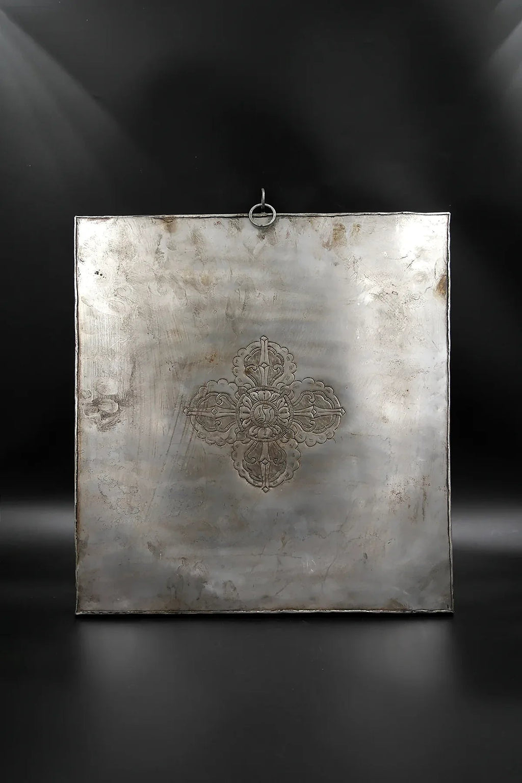 Hand Hammered Zambala wall hanging, A spell to attract good luck and wealth - Vajracrafts