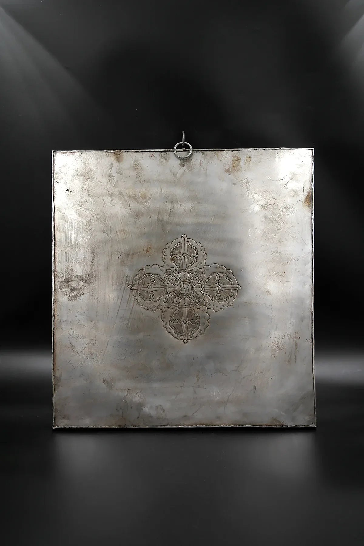 Hand Hammered Zambala wall hanging, A spell to attract good luck and wealth - Vajracrafts