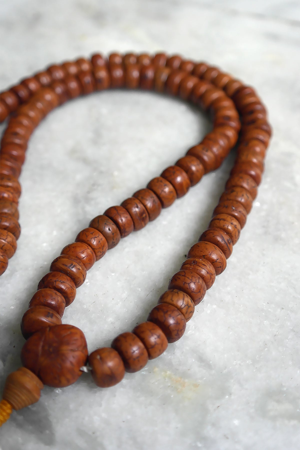 Natural Bodhi Seed Mala,108 Phoenix eye Buddha Chitta Beads Prayer Japa Mala