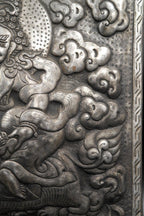 Hand Hammered Zambala wall hanging, A spell to attract good luck and wealth - Vajracrafts