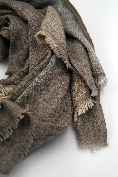 Beige and Grey color Pashmina Shawls for Women - Vajracrafts