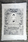 Shakyamuni Buddha Poster on handmade Lokta Paper - Vajracrafts