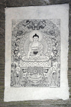 Shakyamuni Buddha Poster on handmade Lokta Paper - Vajracrafts