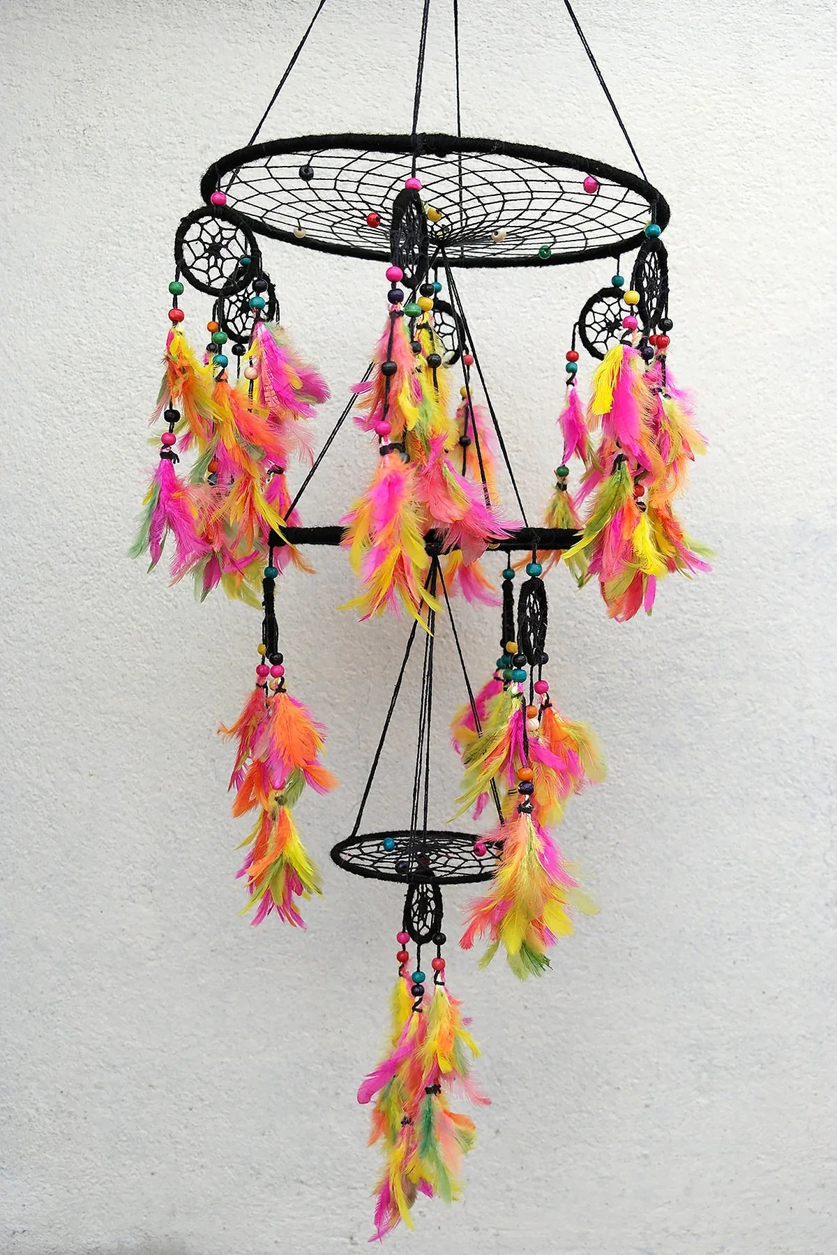 Black Large Handmade Dream Catcher - Vajracrafts