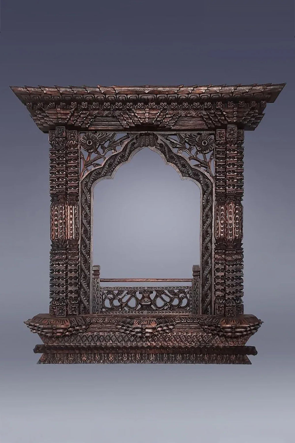Handmade Wooden Photo Frame, Traditional Newari Handcrafted frame - Vajracrafts